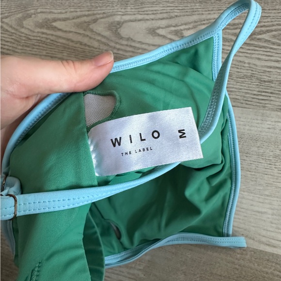 Wilo Green and Blue Longline Strappy Sports Bra Medium - Picture 5 of 8